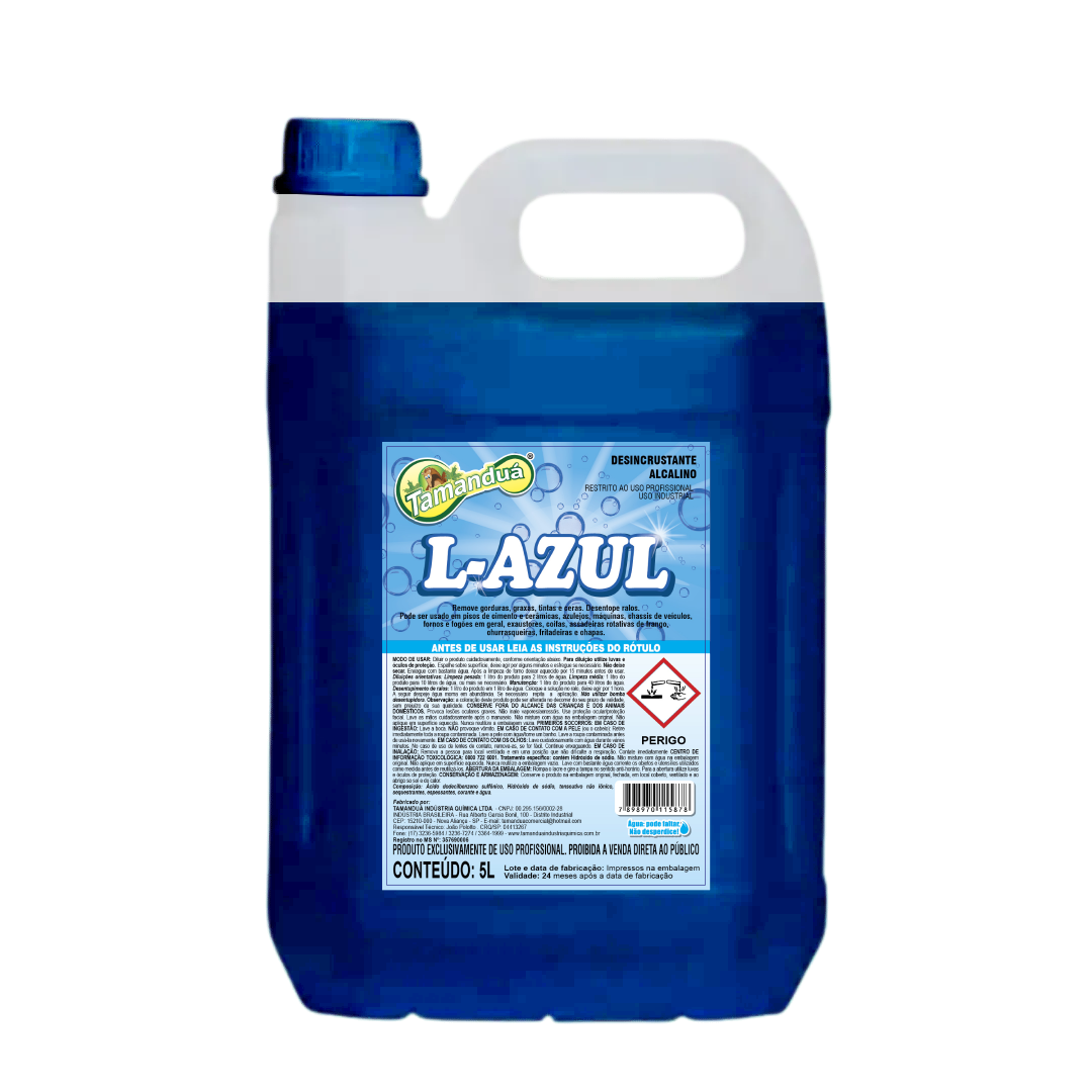 L-Azul Tamanduá Desincrustante Alcalino Profissional 5L