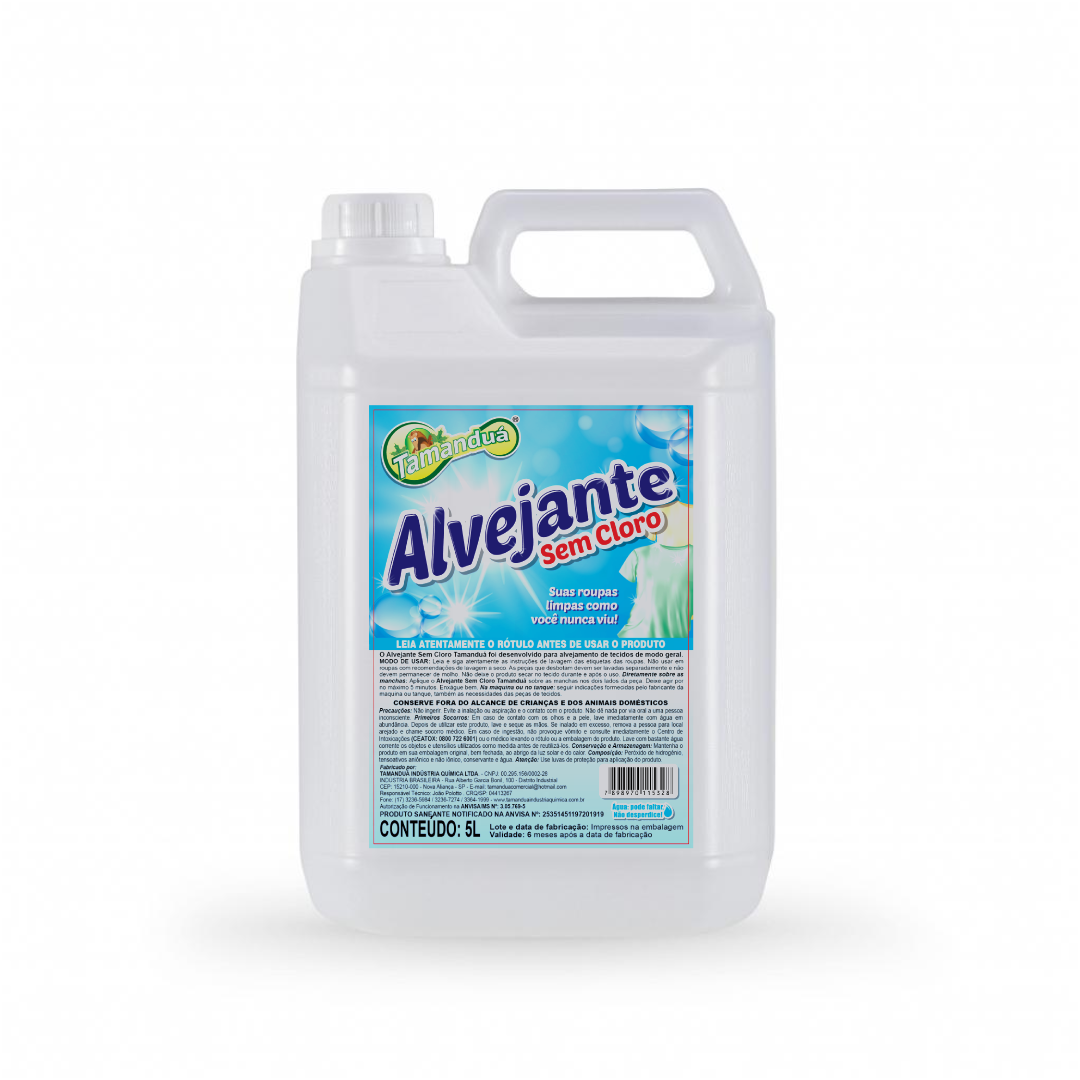 Alvejante Tamanduá Sem Cloro 5L