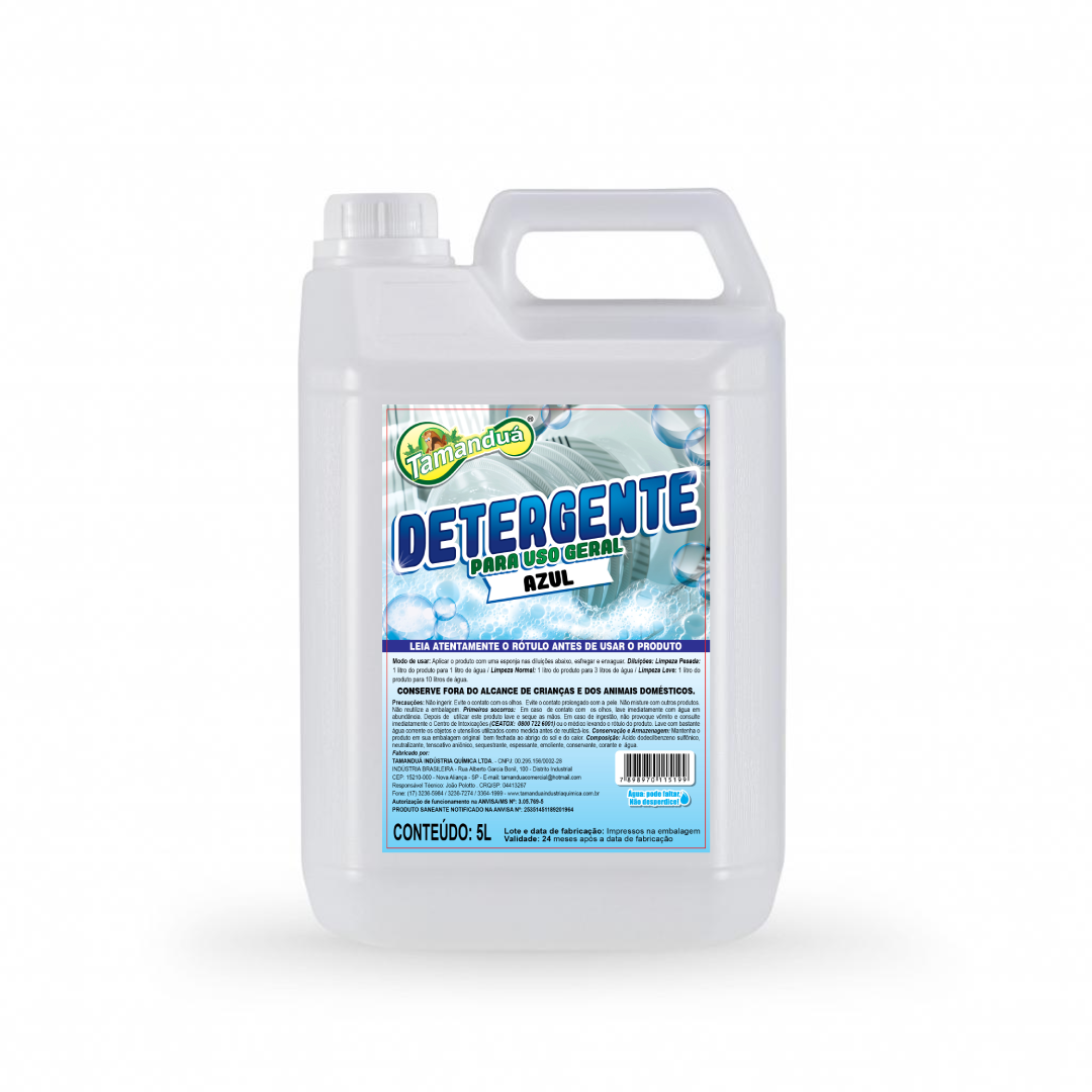 Detergente Tamanduá Glicerina Azul 5L