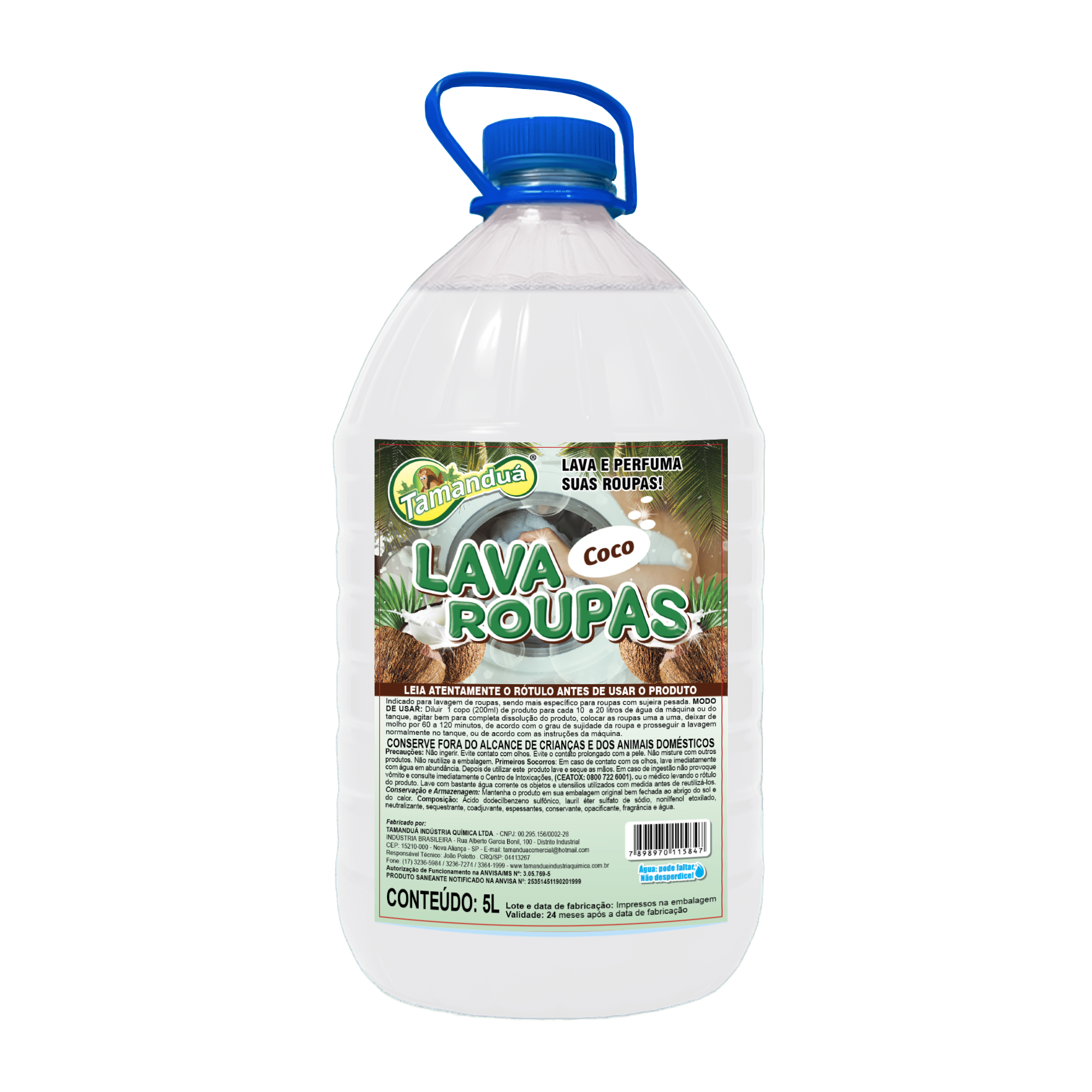 Lava Roupas Coco Tamanduá 5L