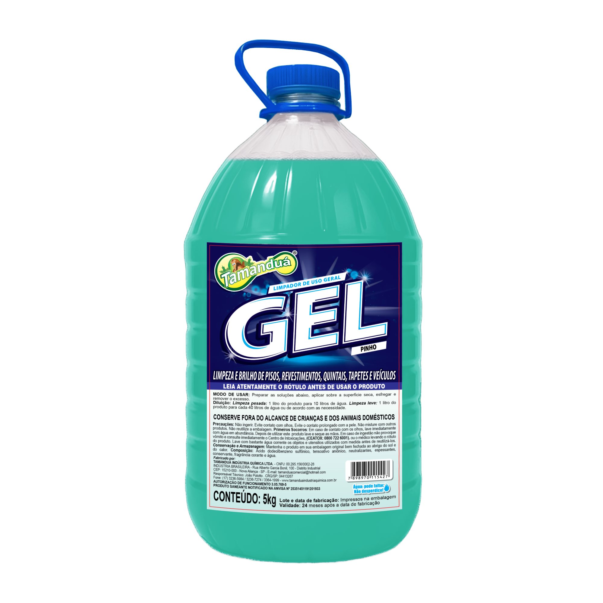 Limpador de Uso Geral Pinho Gel Tamanduá 5L